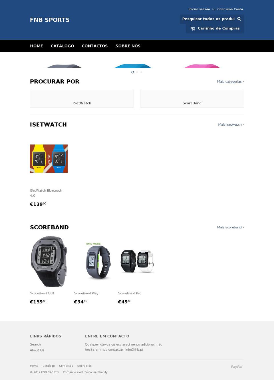fnbsports.com shopify website screenshot