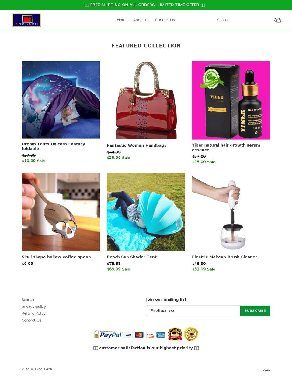 fnd1.com — Shopify storefront screenshot