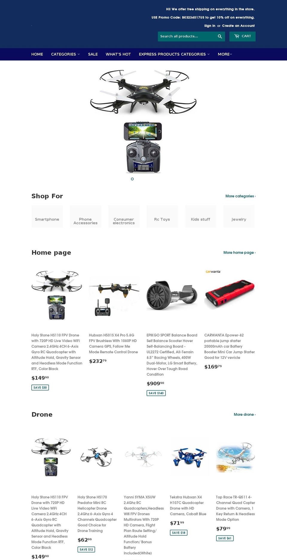 fnshop.net shopify website screenshot