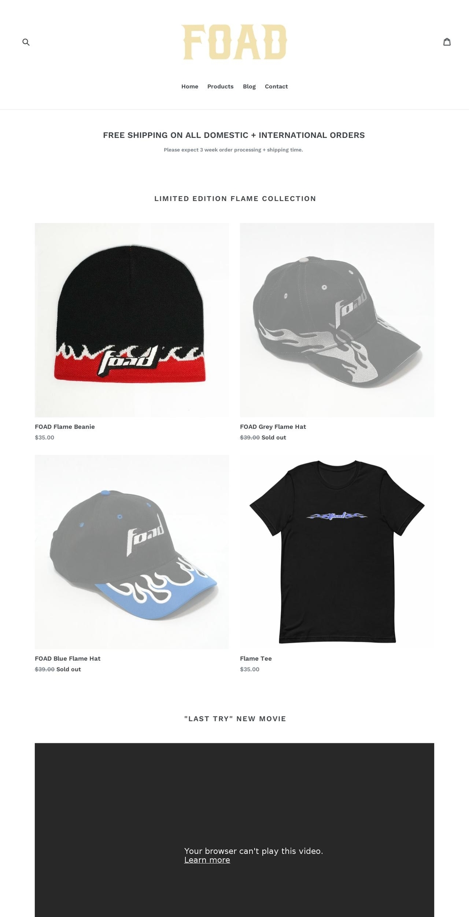 foadgang.com — Shopify storefront screenshot
