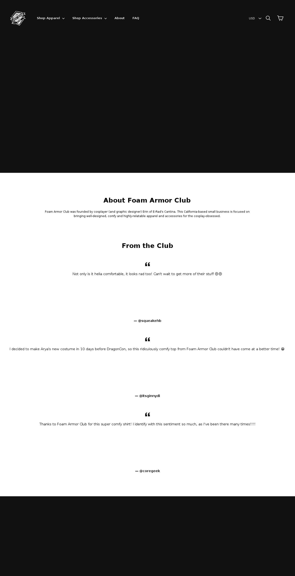 foamarmorclub.com — Shopify storefront screenshot
