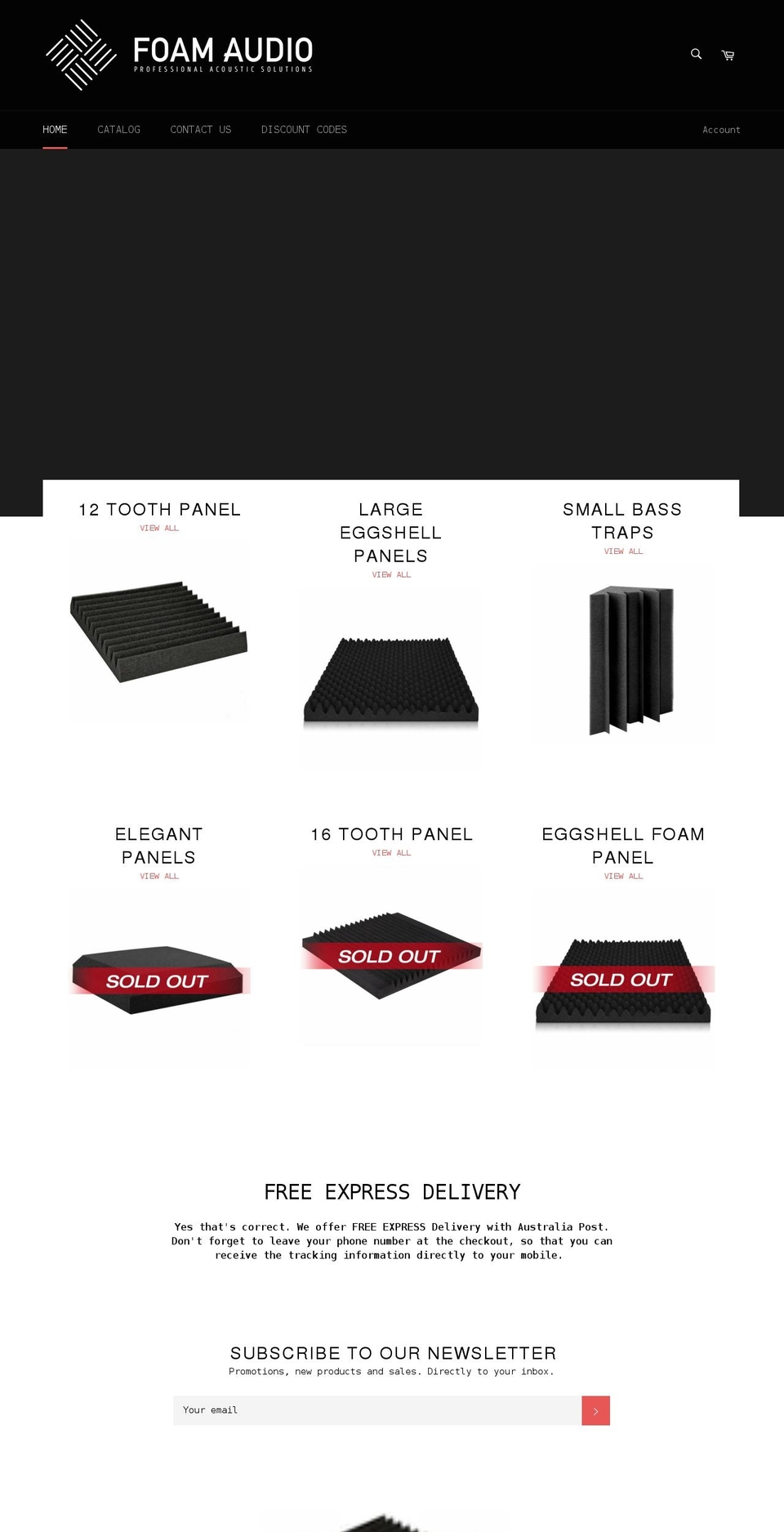 foamaudio.com shopify website screenshot