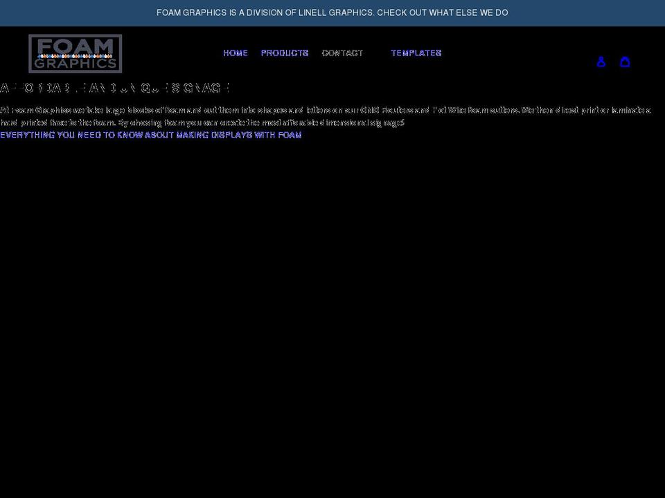 foamgraphics.com shopify website screenshot