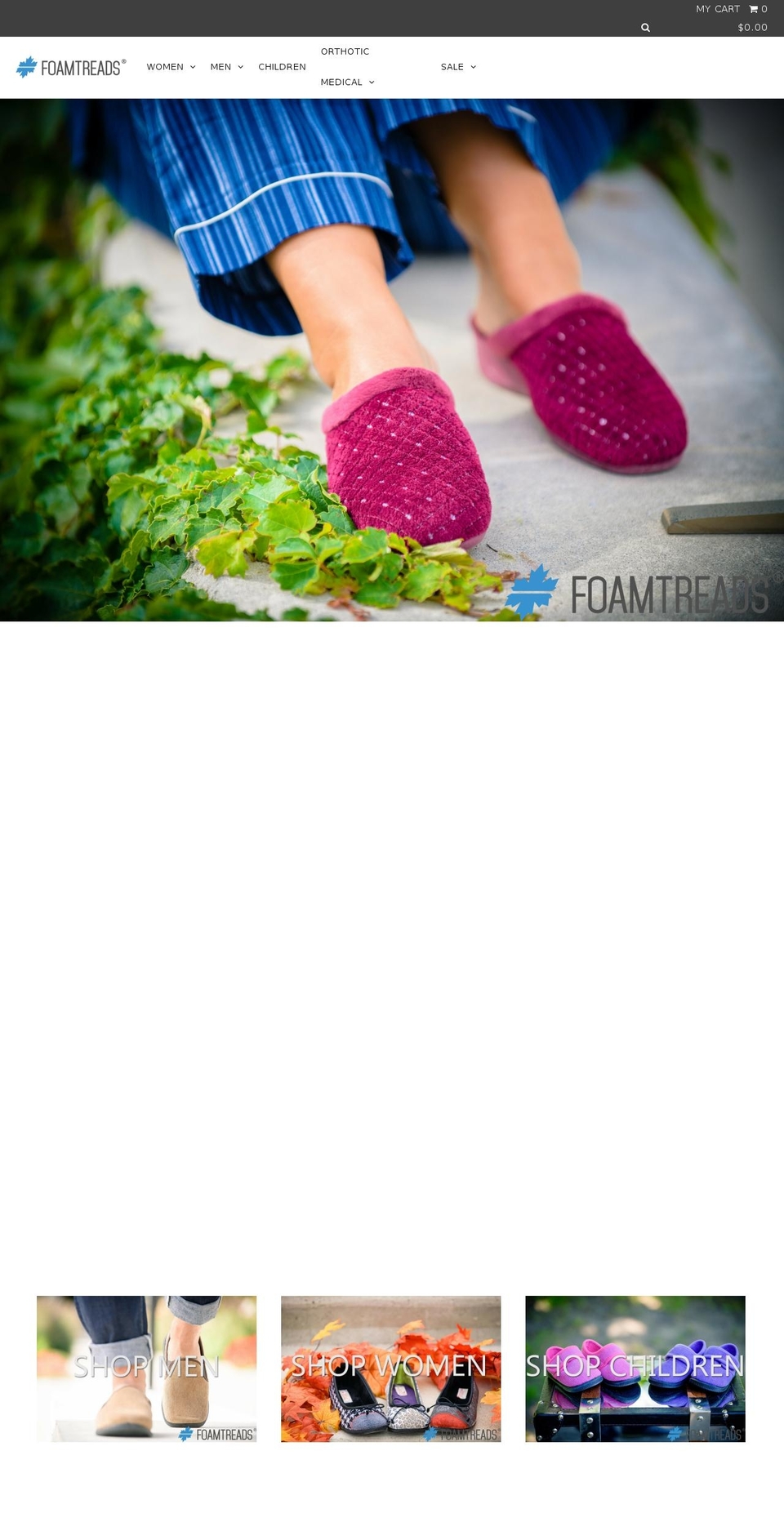 foamtreadsrelaxinstyle.net shopify website screenshot