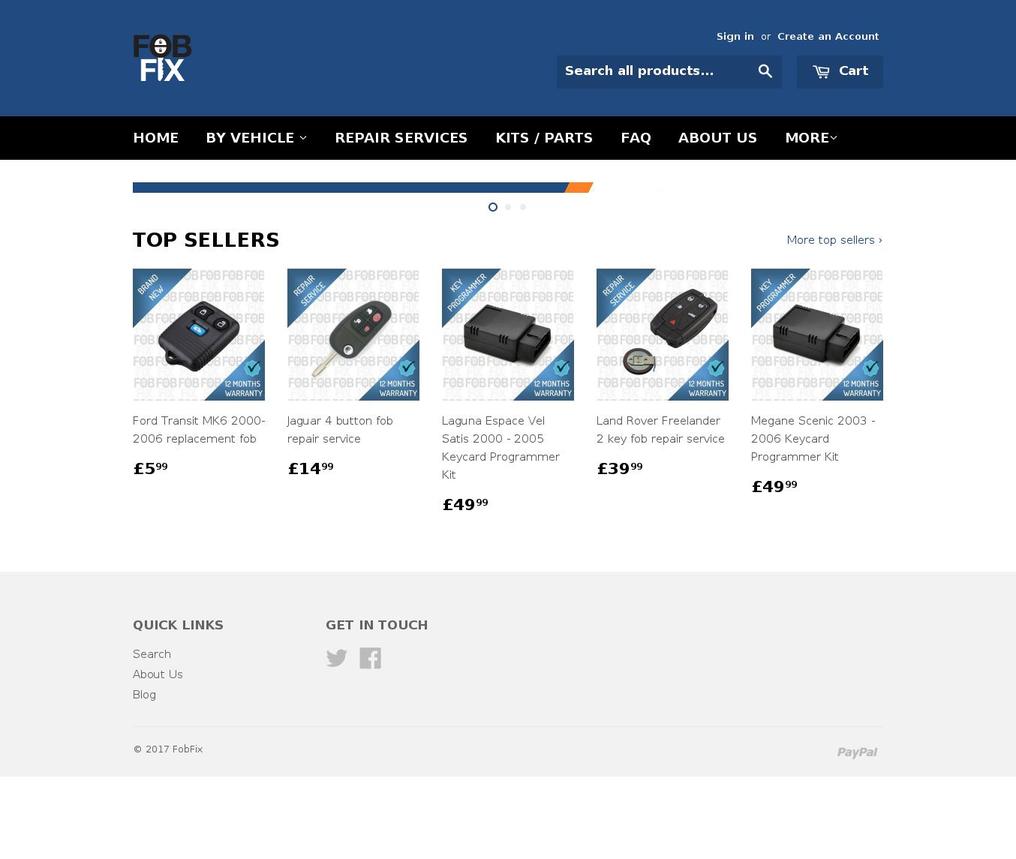 fobfix.com shopify website screenshot