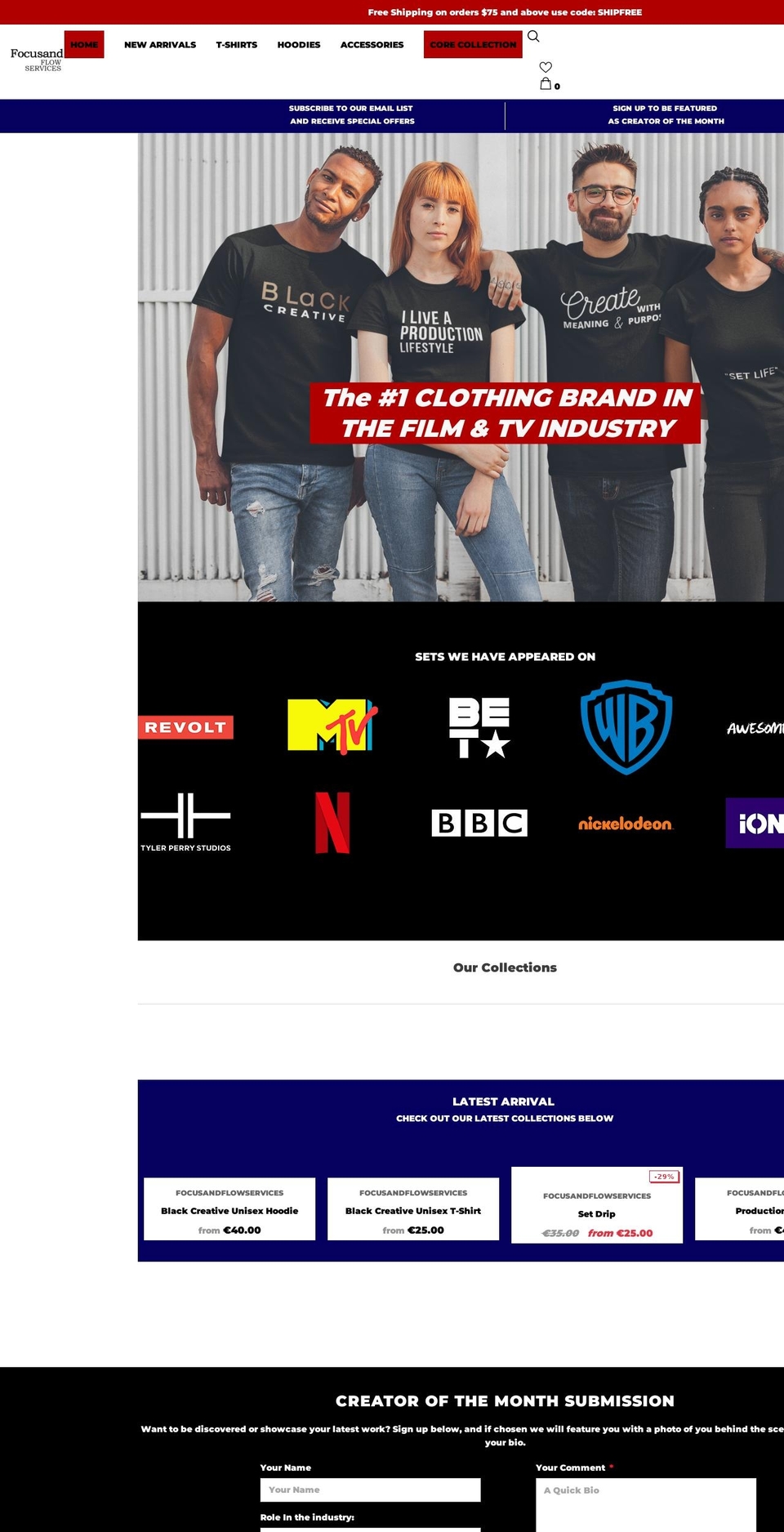 focusandflowservices.com shopify website screenshot