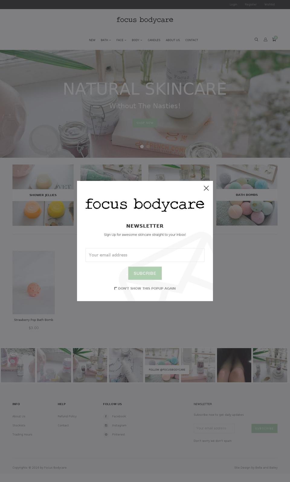 focusbodycare.com shopify website screenshot