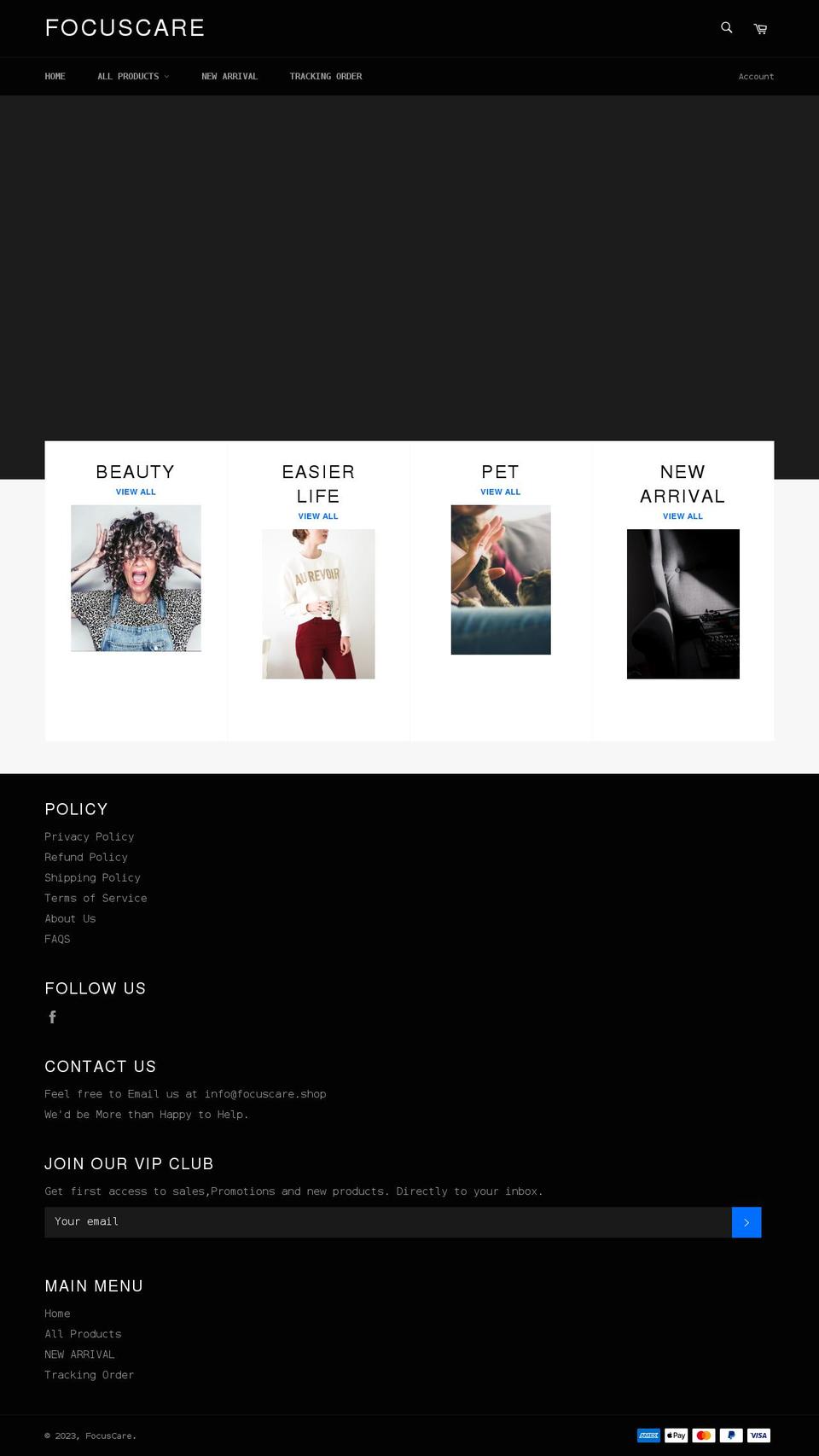 focuscare.shop shopify website screenshot