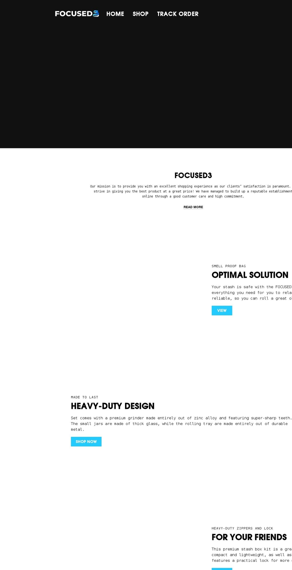 focused3.com shopify website screenshot