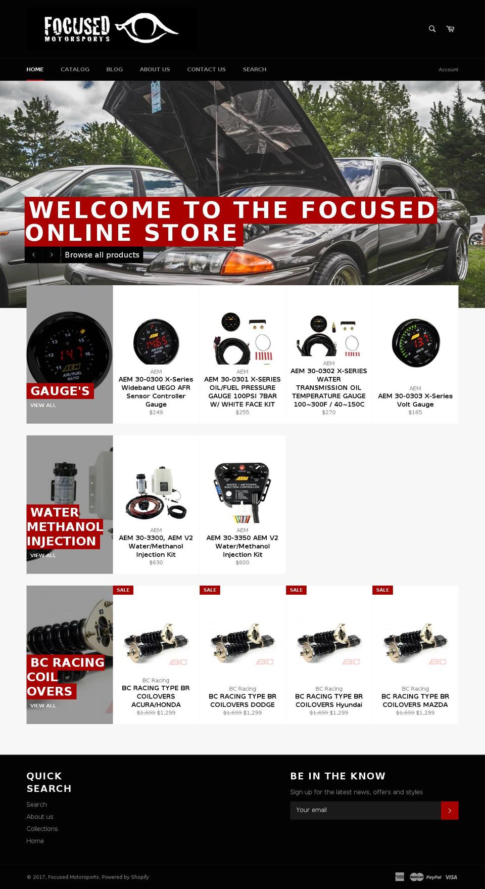 focusedmotorsports.com shopify website screenshot