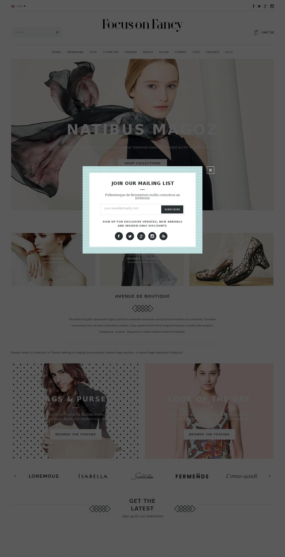 focusonfancy.com — Shopify storefront screenshot