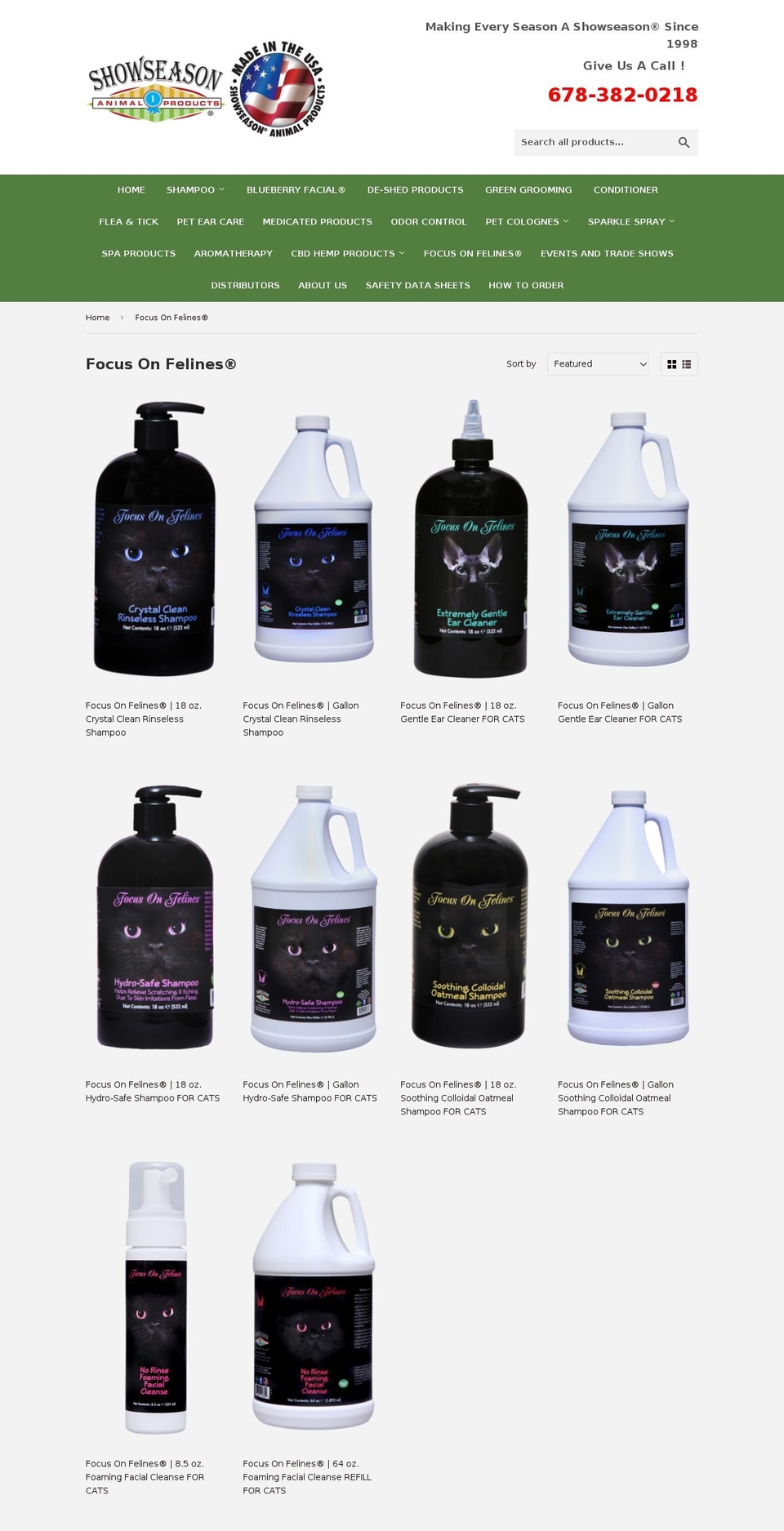 focusonfelines.com — Shopify storefront screenshot