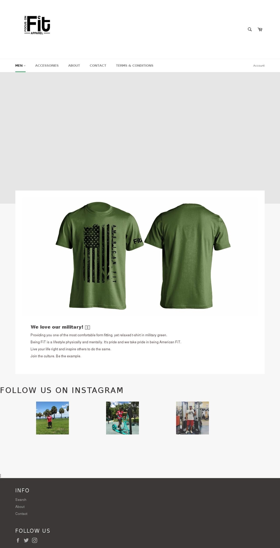 focusonfitapparel.com — Shopify storefront screenshot