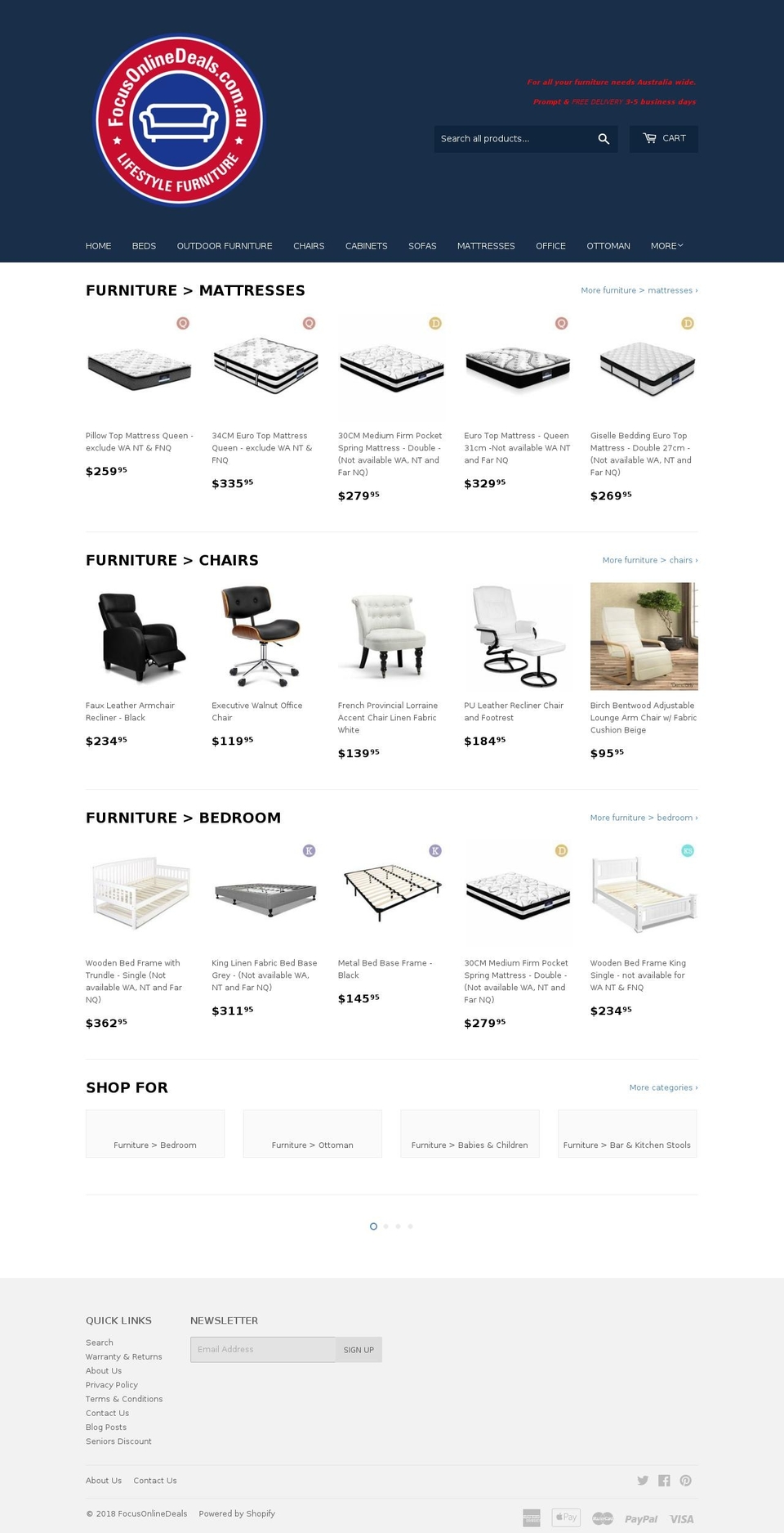 focusonlinedeals.com.au shopify website screenshot