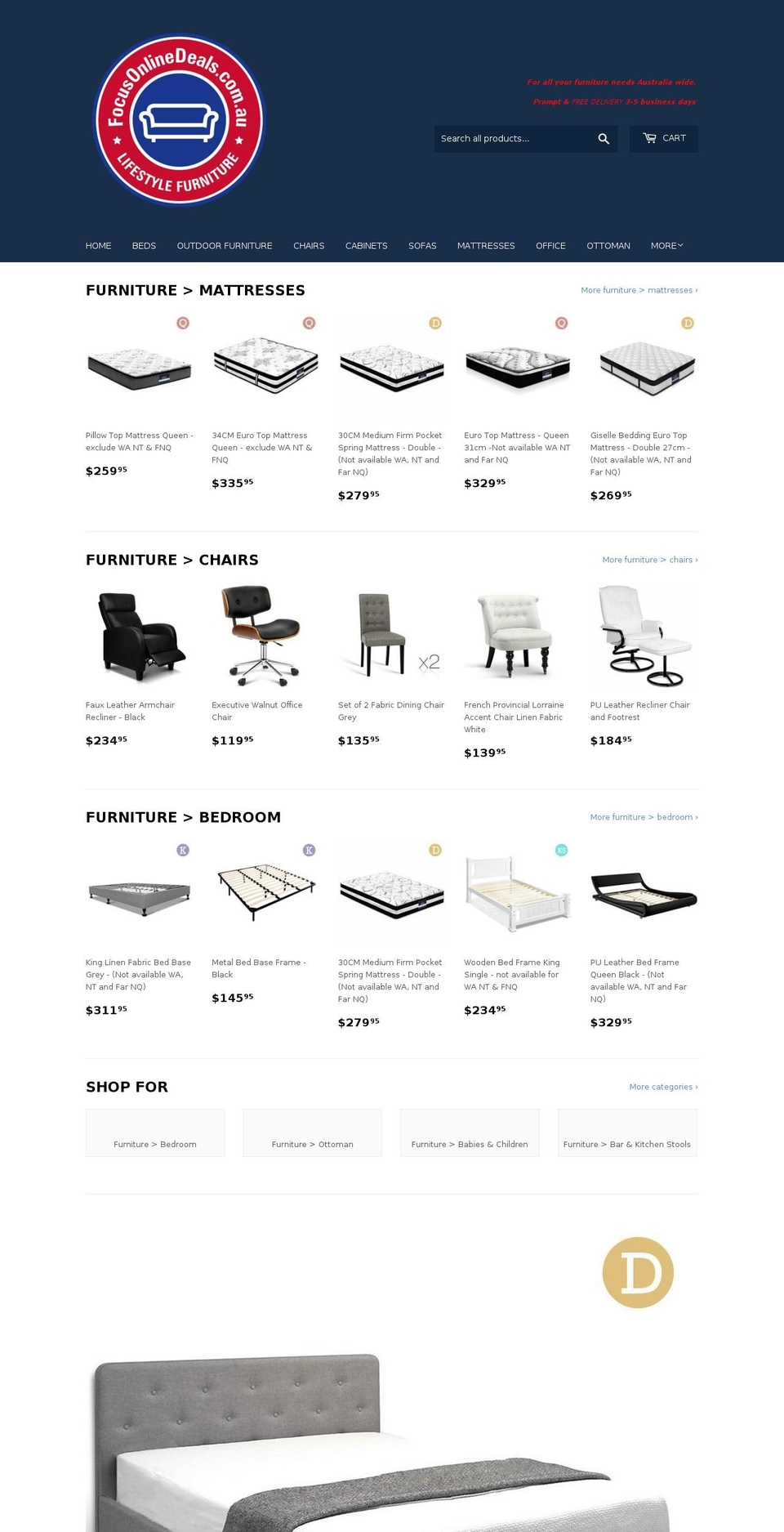 focusonlinedeals.com — Shopify storefront screenshot