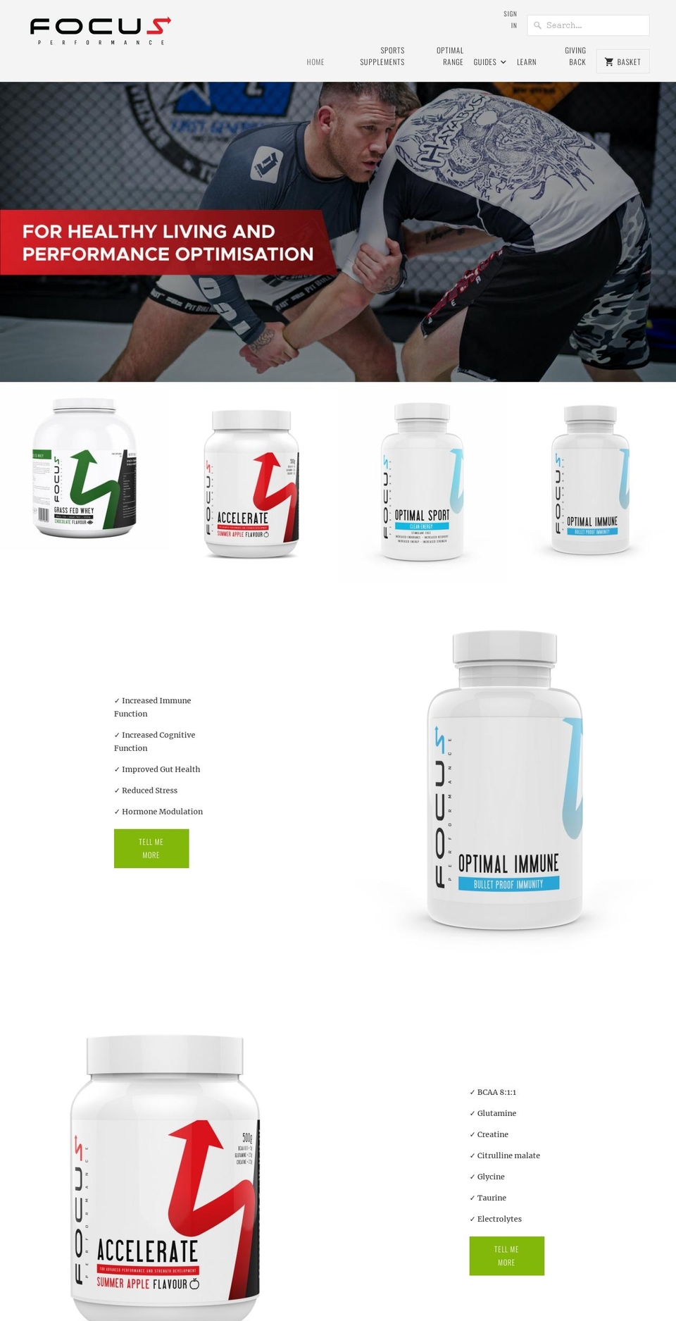 focusperformance.co.uk shopify website screenshot