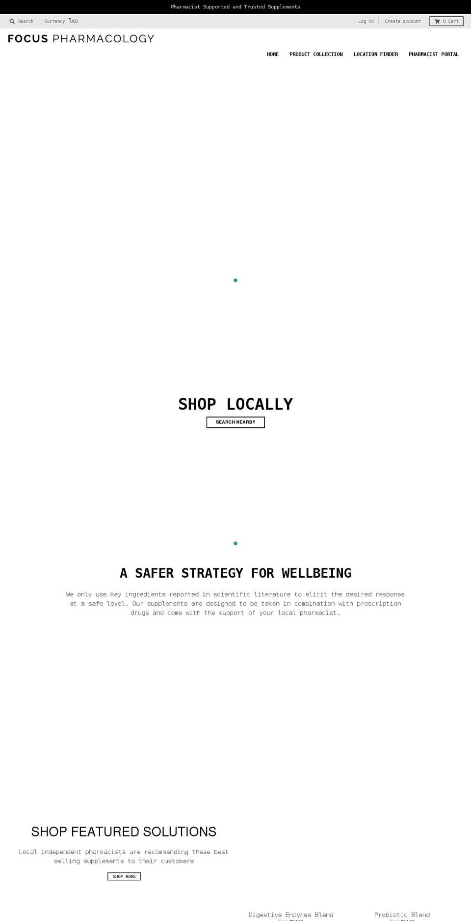 focuspharmacology.com shopify website screenshot