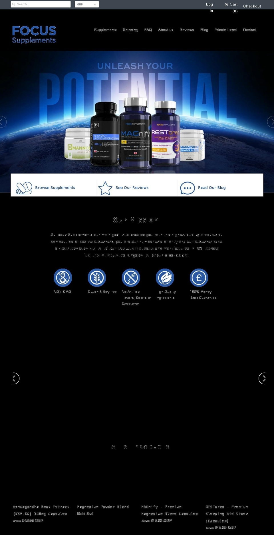 focussupplements.co.uk shopify website screenshot