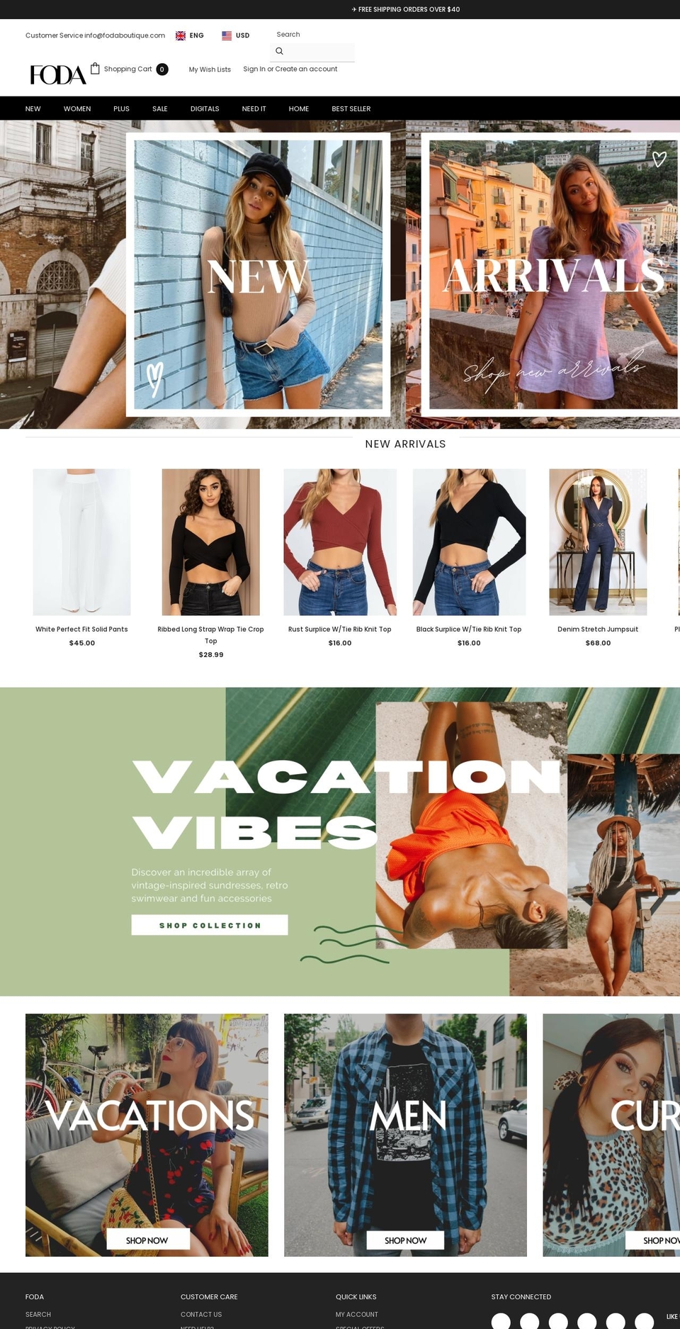 fodaboutique.com shopify website screenshot
