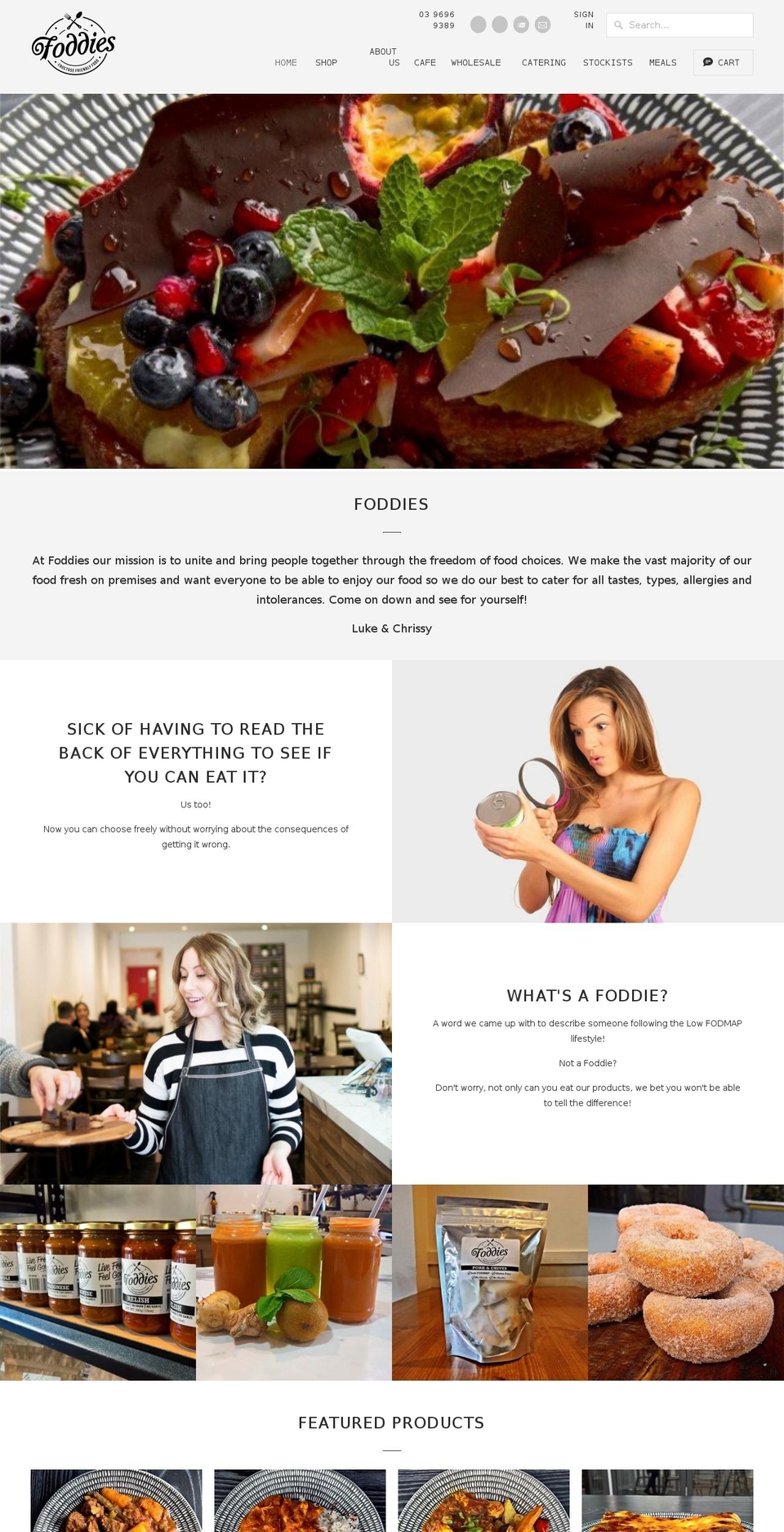 foddies.com shopify website screenshot