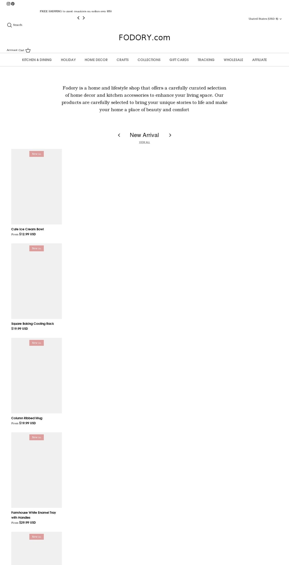 fodory.com shopify website screenshot