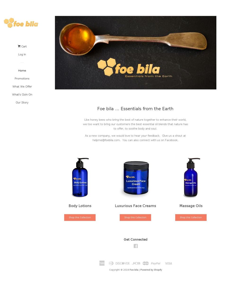 foebila.com — Shopify storefront screenshot