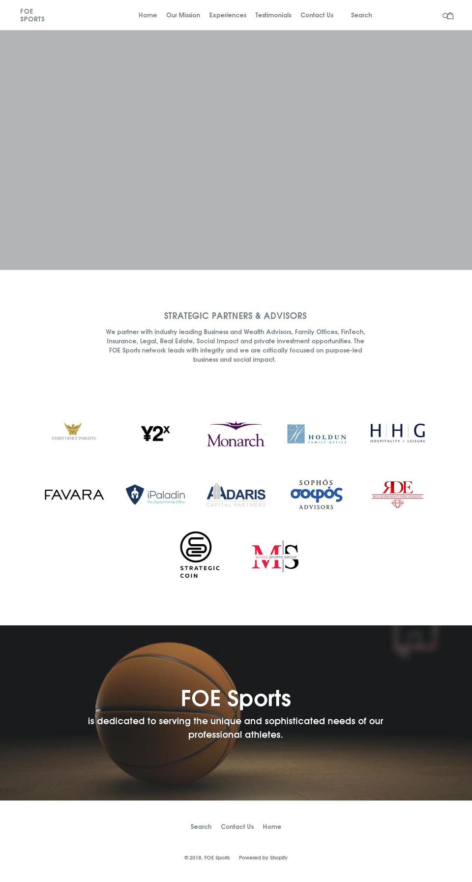 foesports.com shopify website screenshot