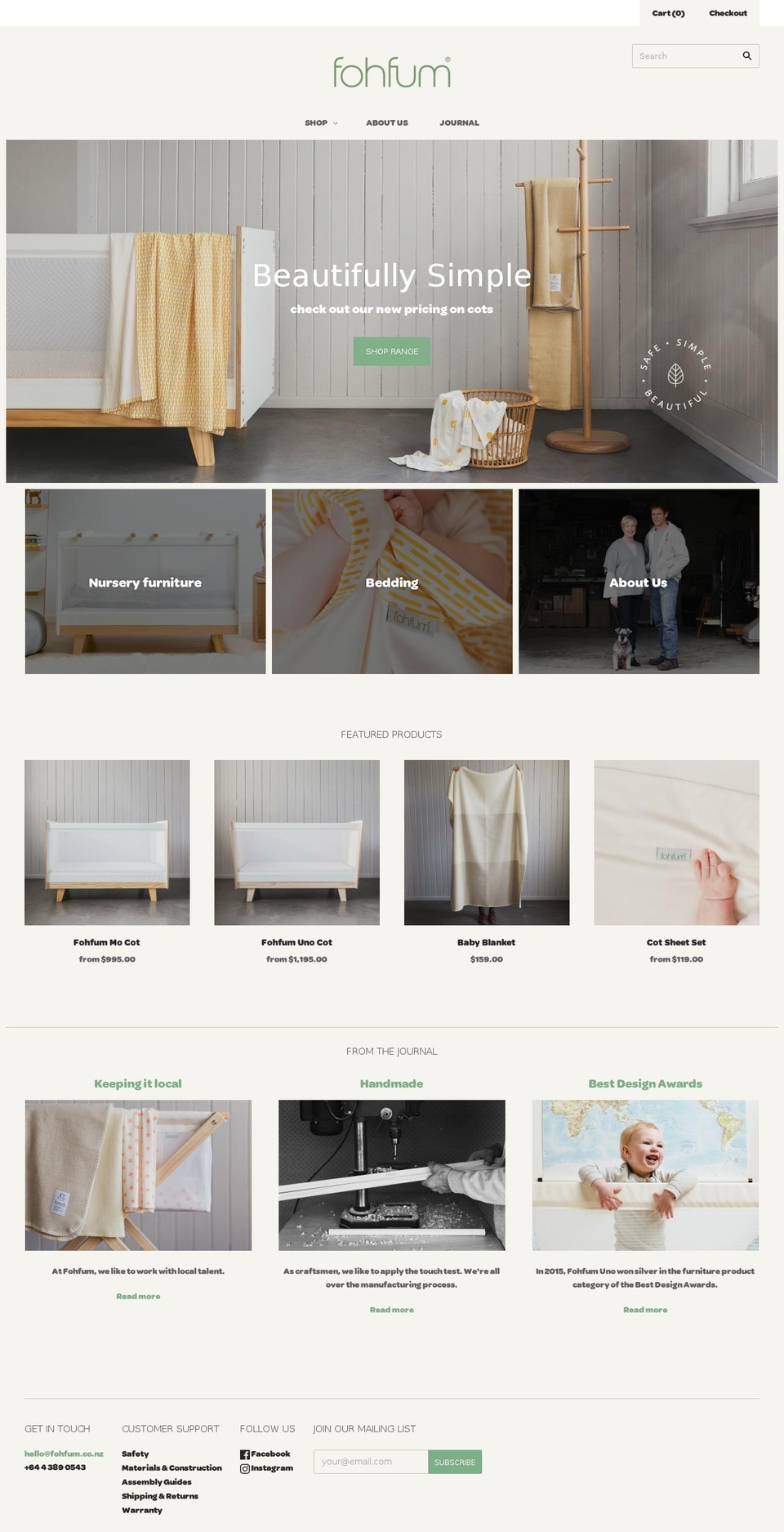 fofum.co.nz shopify website screenshot