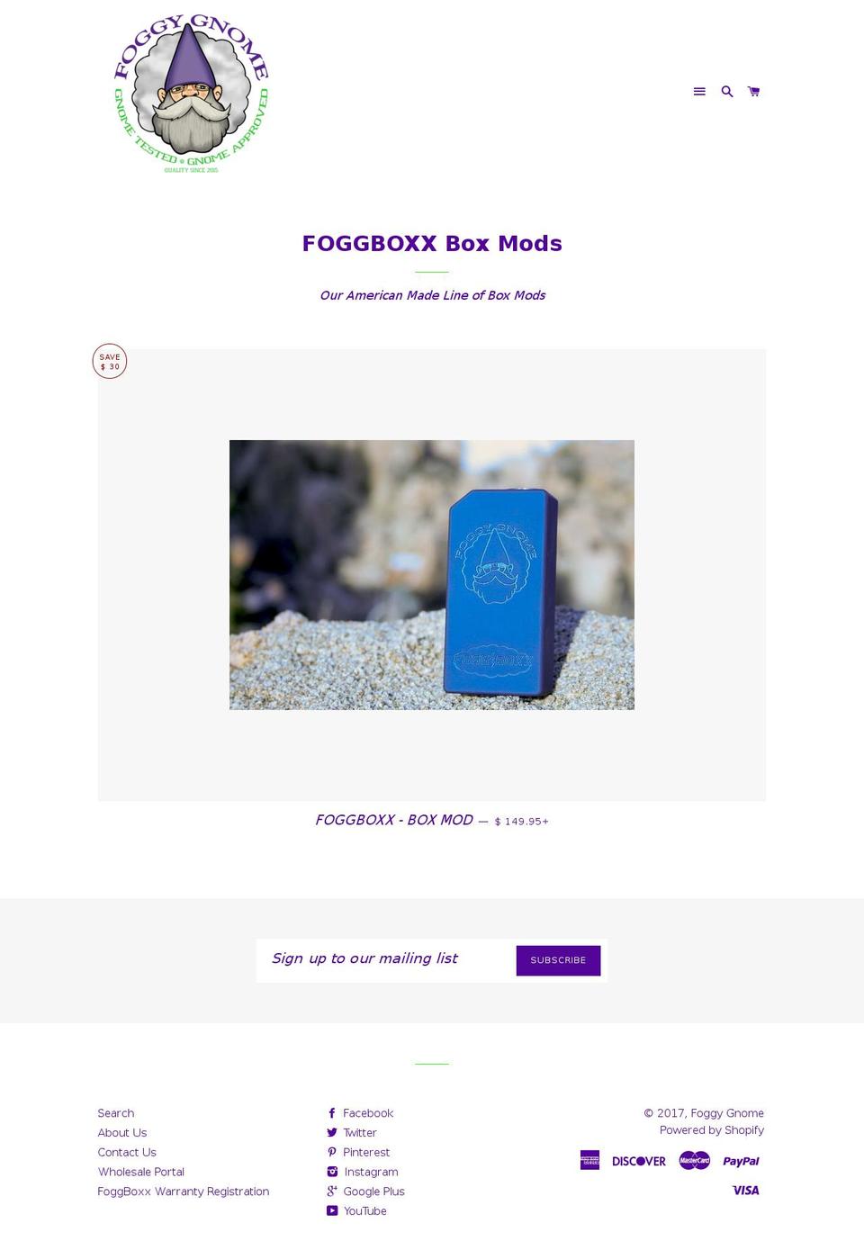 foggboxx.com shopify website screenshot