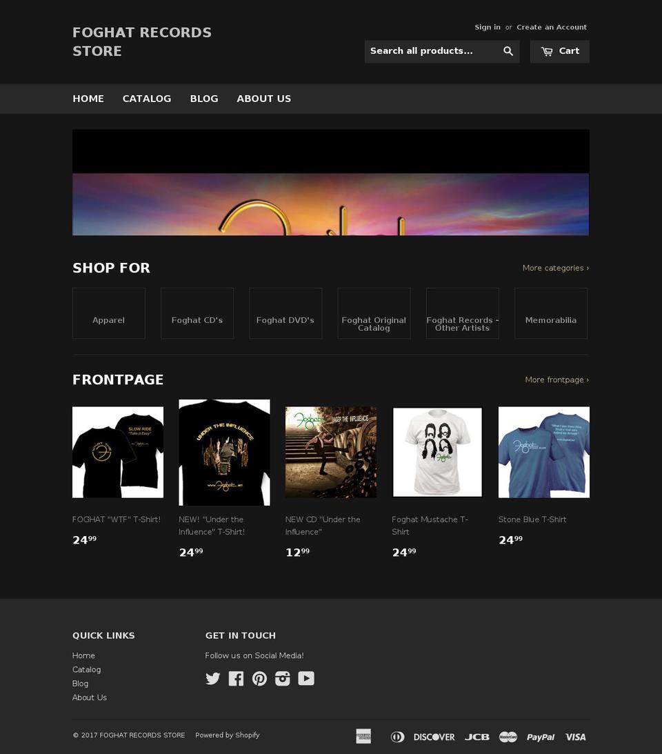 foghat.biz shopify website screenshot