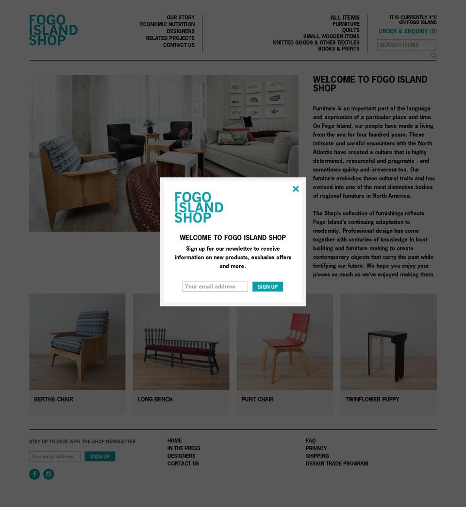 Fogo Island Shop [March 2016] Shopify theme site example fogoislandshop.net