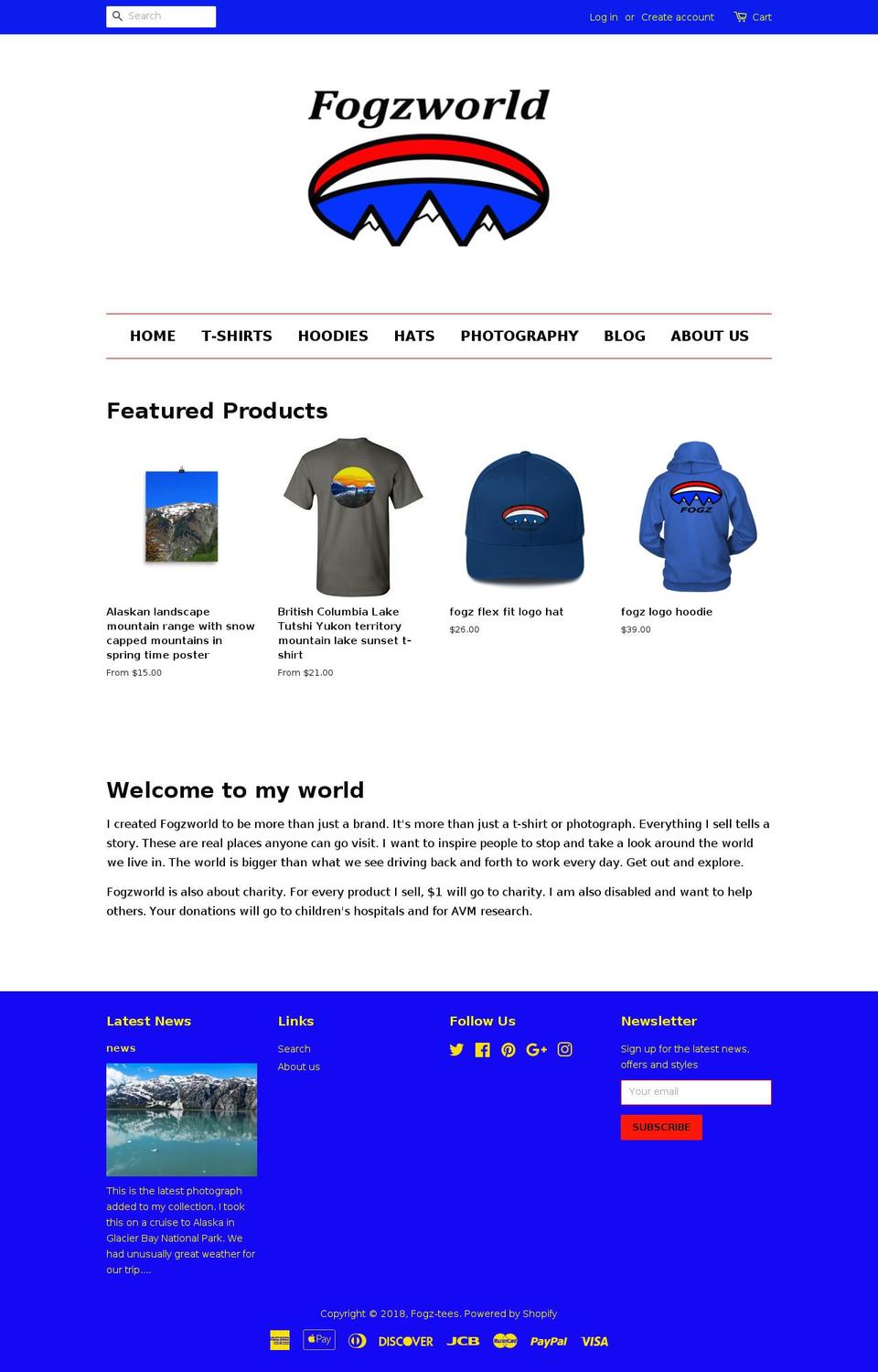 fogzfotos.com — Shopify storefront screenshot