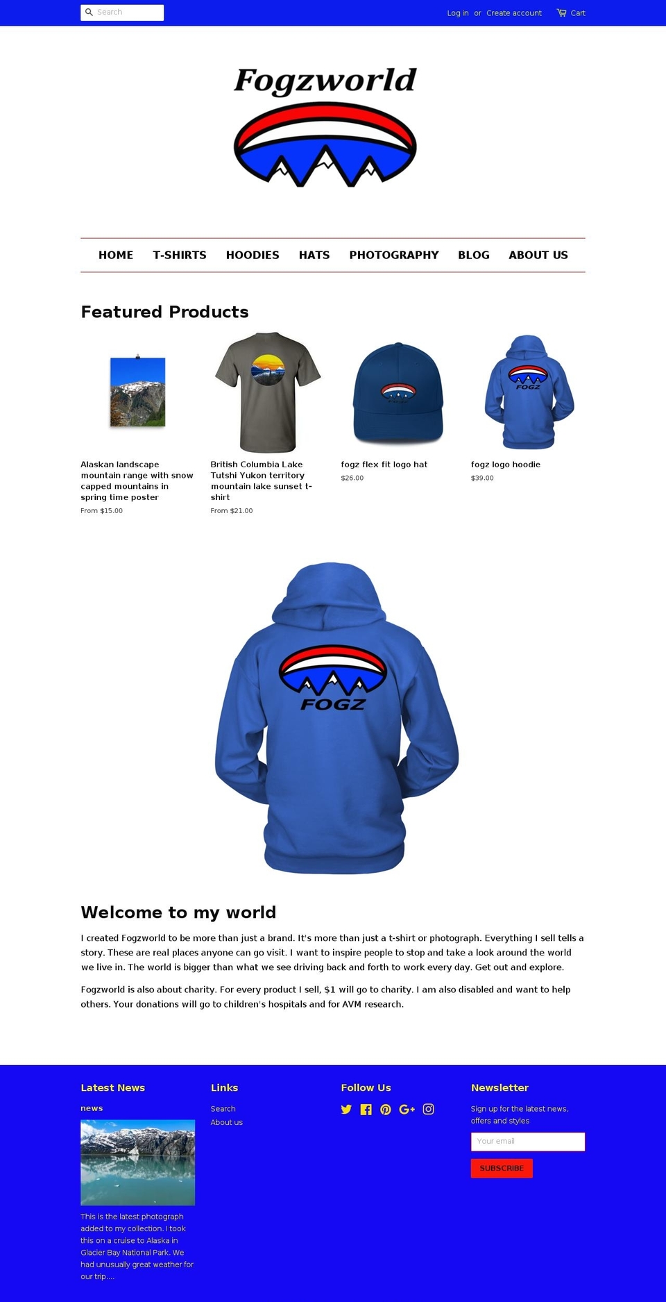 fogztees.com — Shopify storefront screenshot