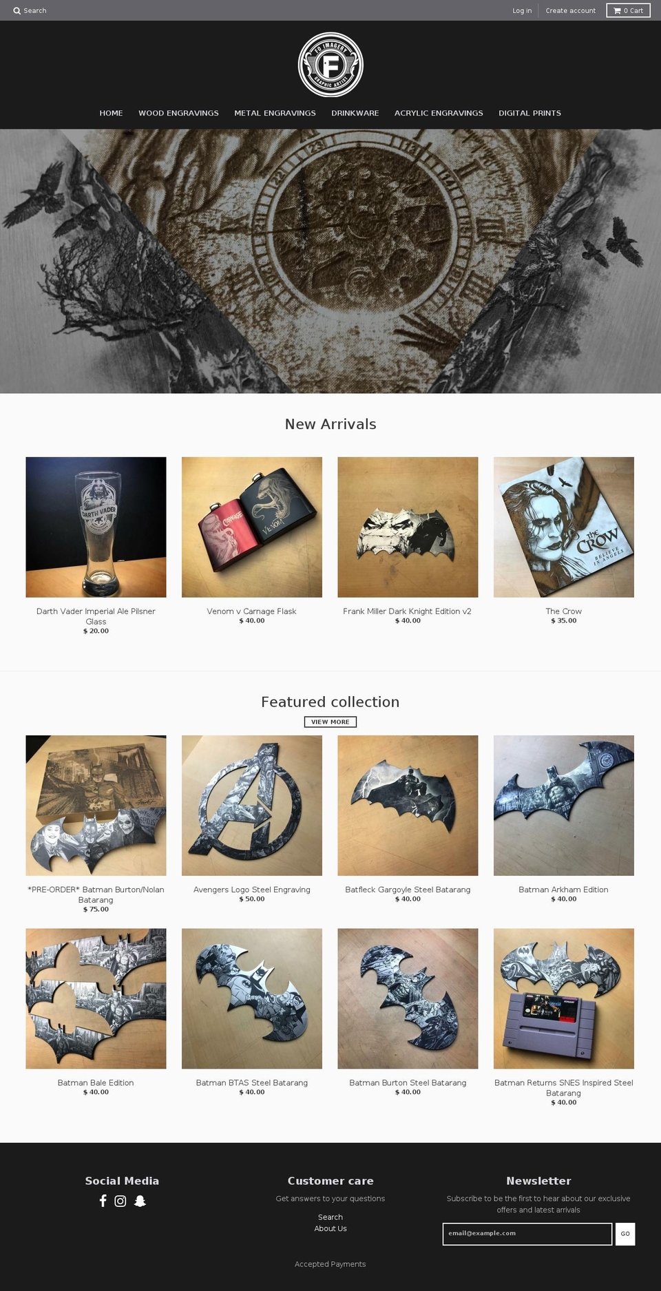 foimagery.com shopify website screenshot