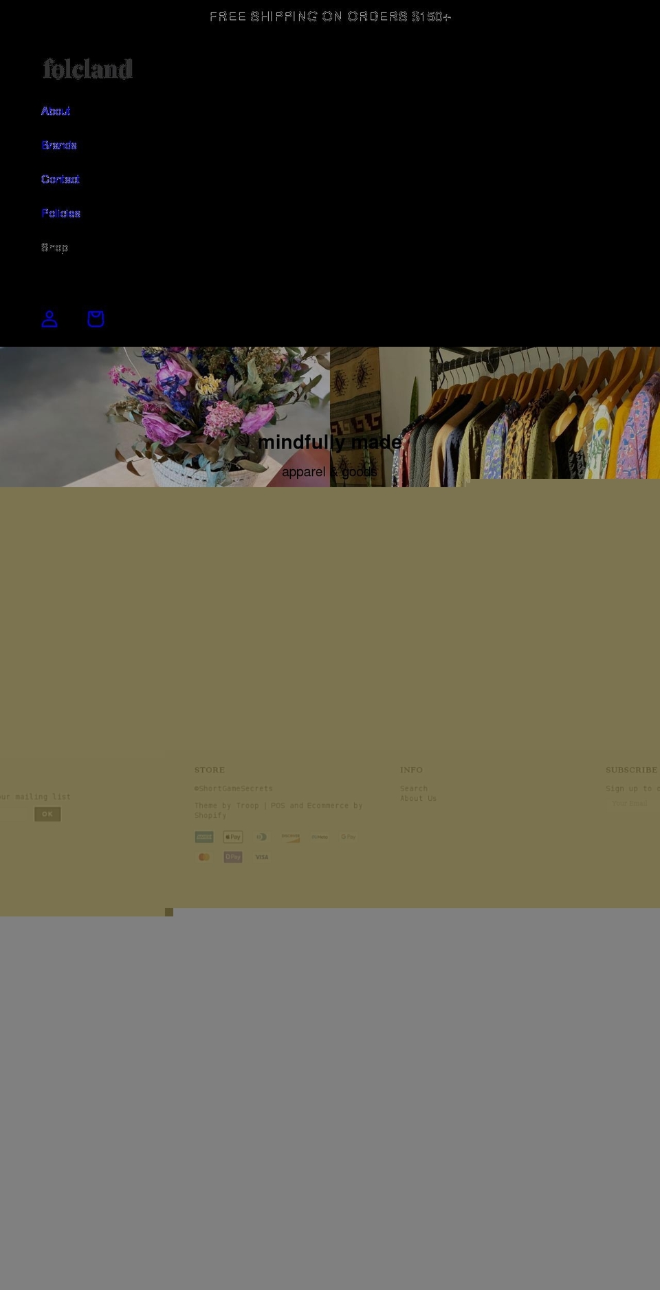 folcland.com shopify website screenshot