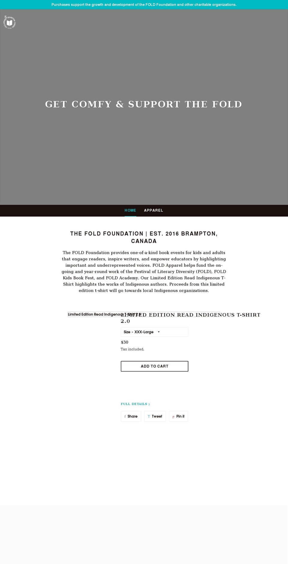 foldapparel.com shopify website screenshot