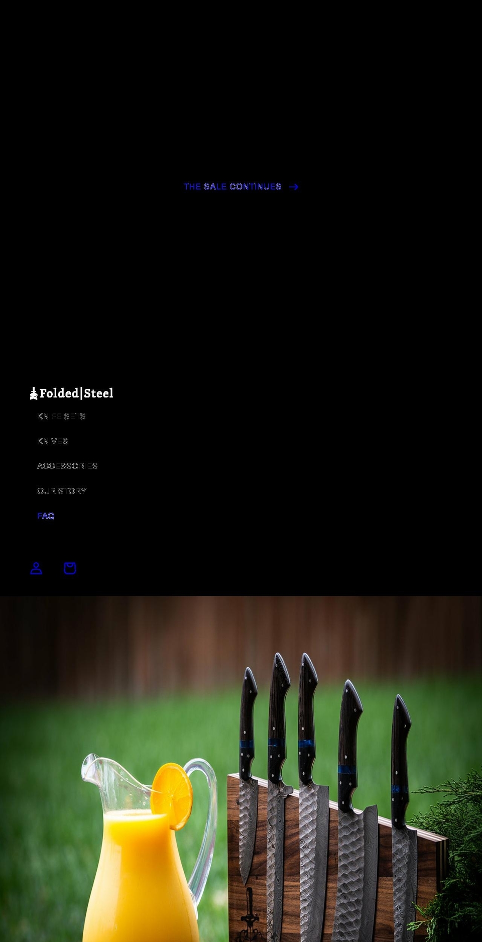 foldedsteel.com shopify website screenshot
