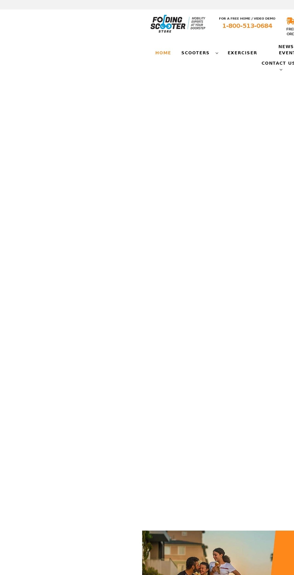 foldingscooterstore.com shopify website screenshot