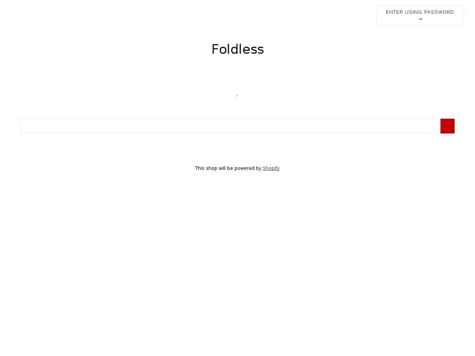 foldless.shop shopify website screenshot