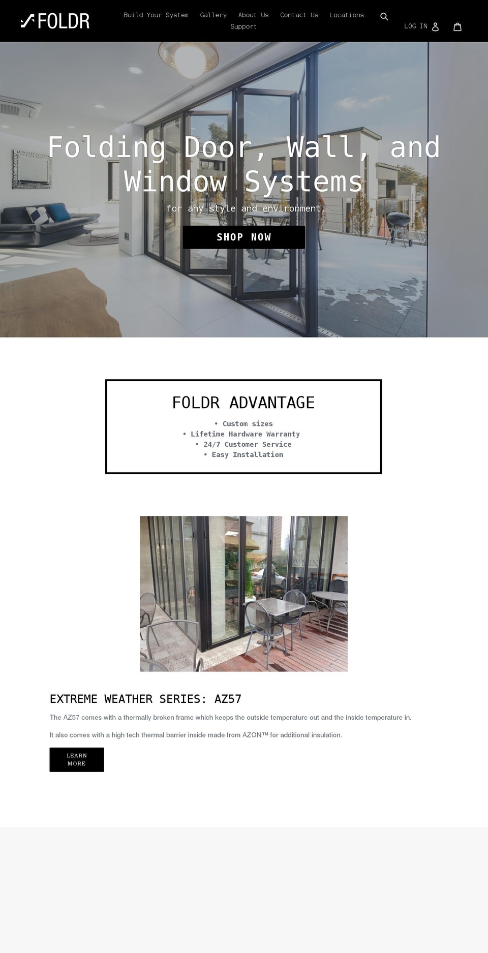 foldrsystems.com shopify website screenshot