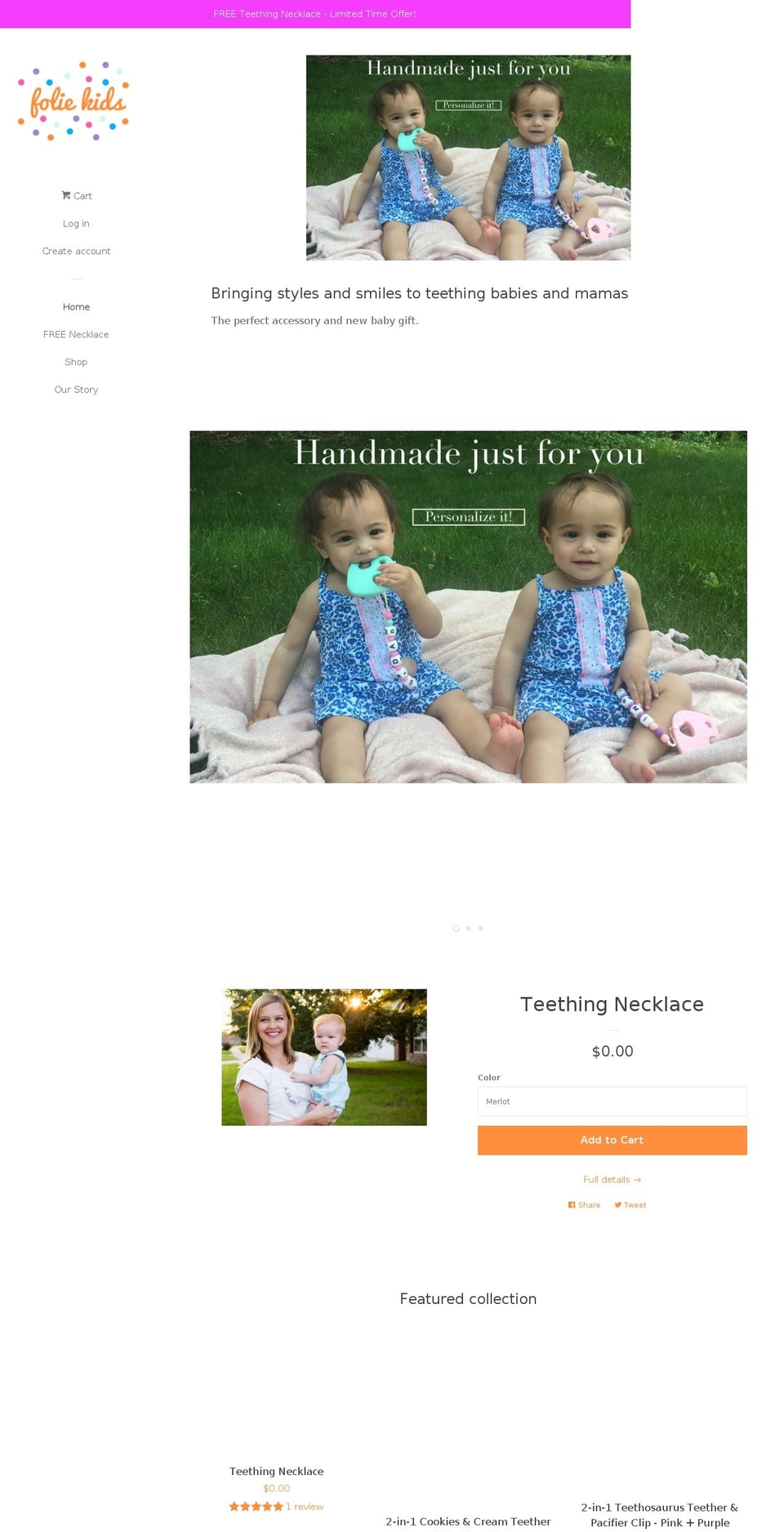foliekids.com — Shopify storefront screenshot