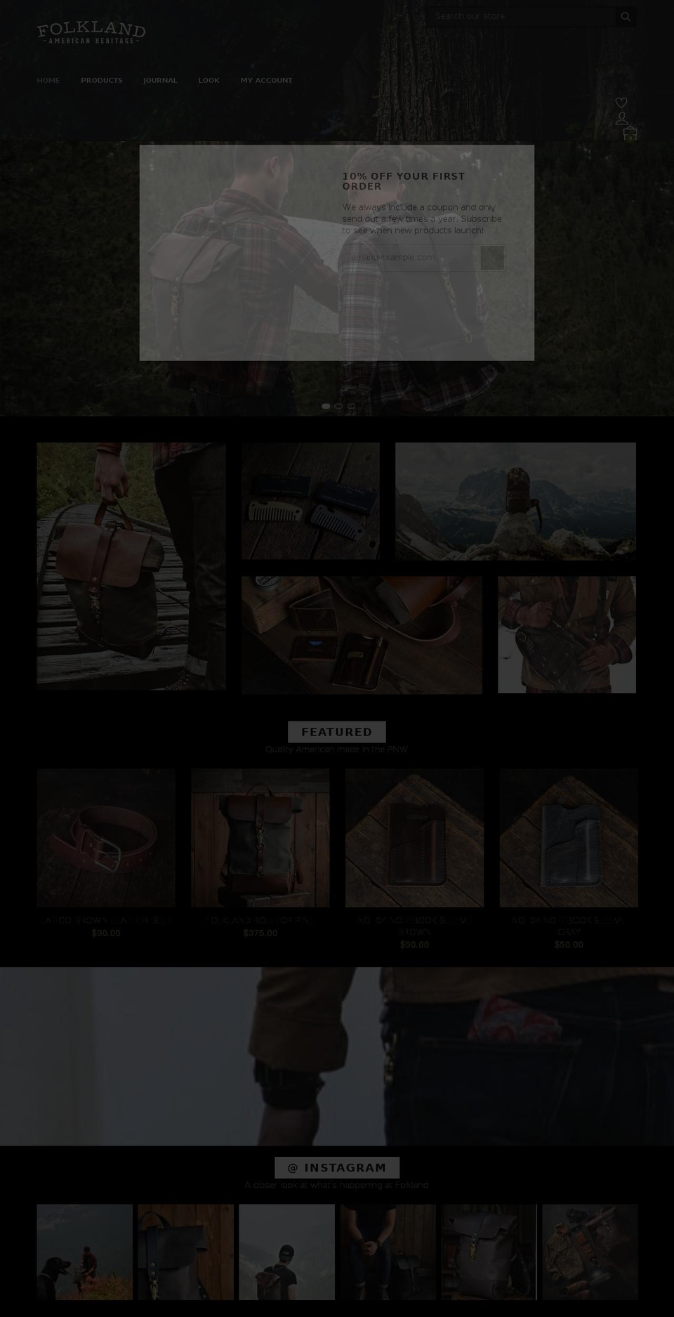 folk.land shopify website screenshot