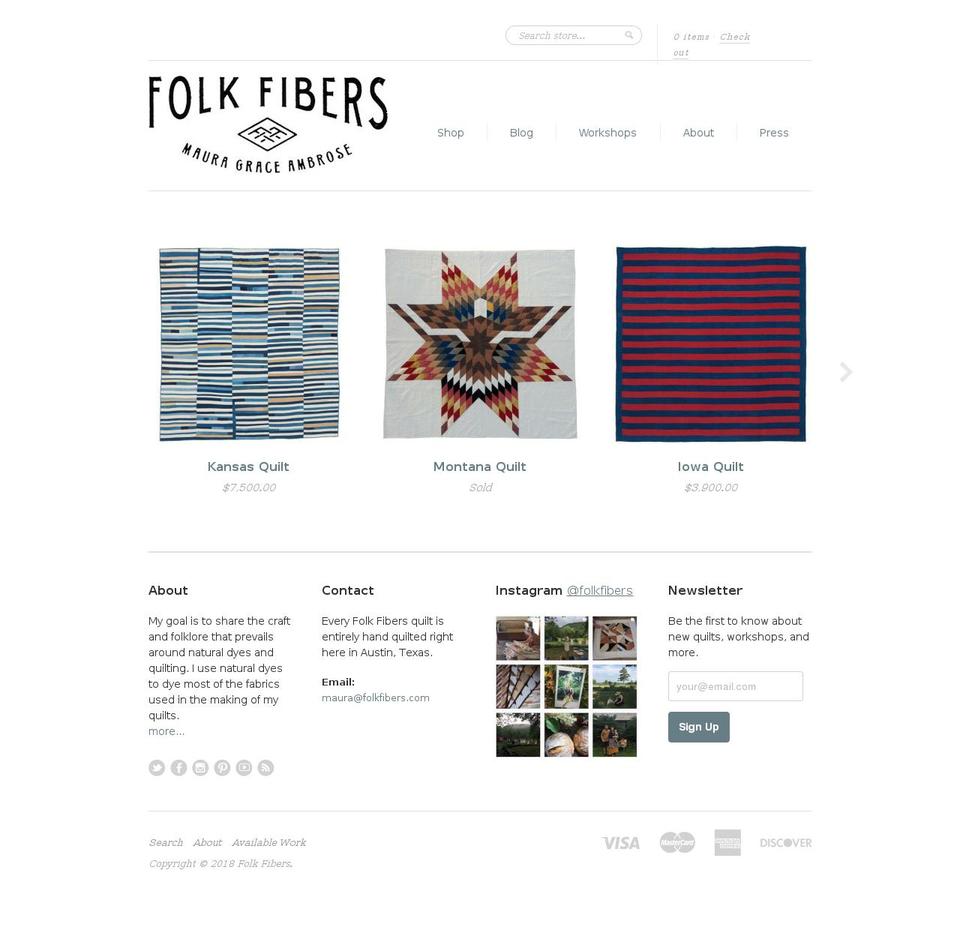 folkfabrics.com — Shopify storefront screenshot