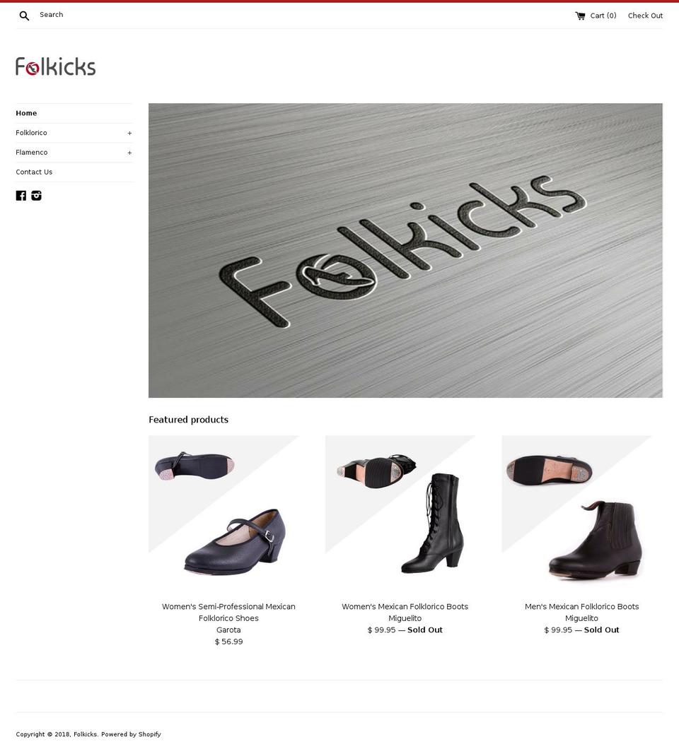 Wokiee Shopify theme site example folkicks.com