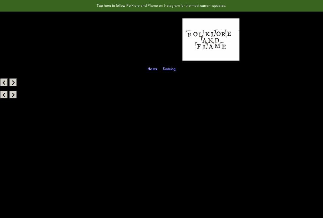 folkloreandflame.com shopify website screenshot