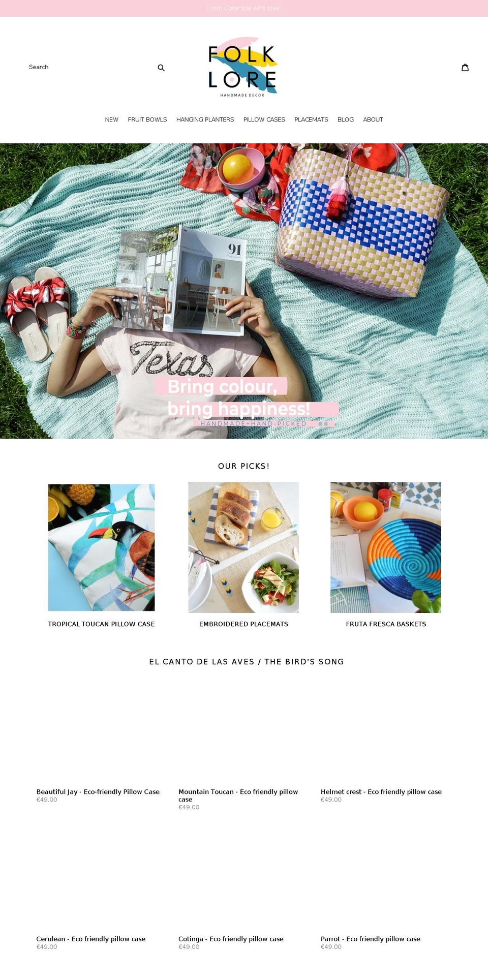 folkloredecor.com — Shopify storefront screenshot
