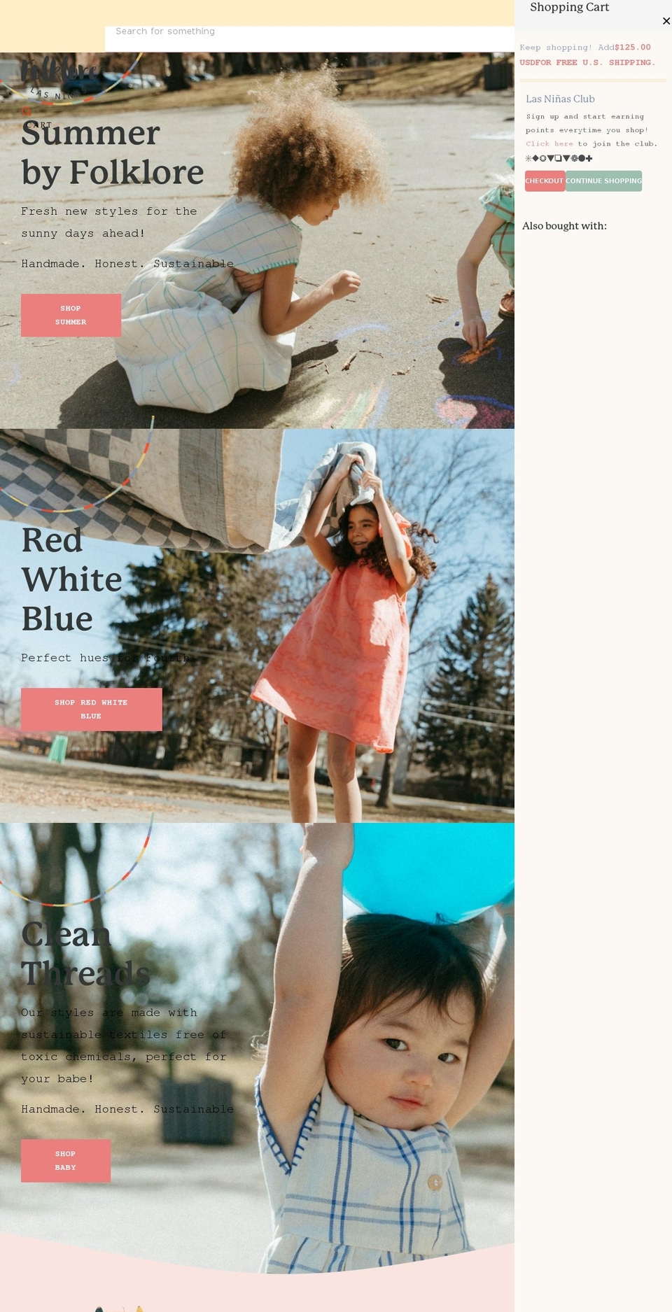 folklorelasninas.com shopify website screenshot