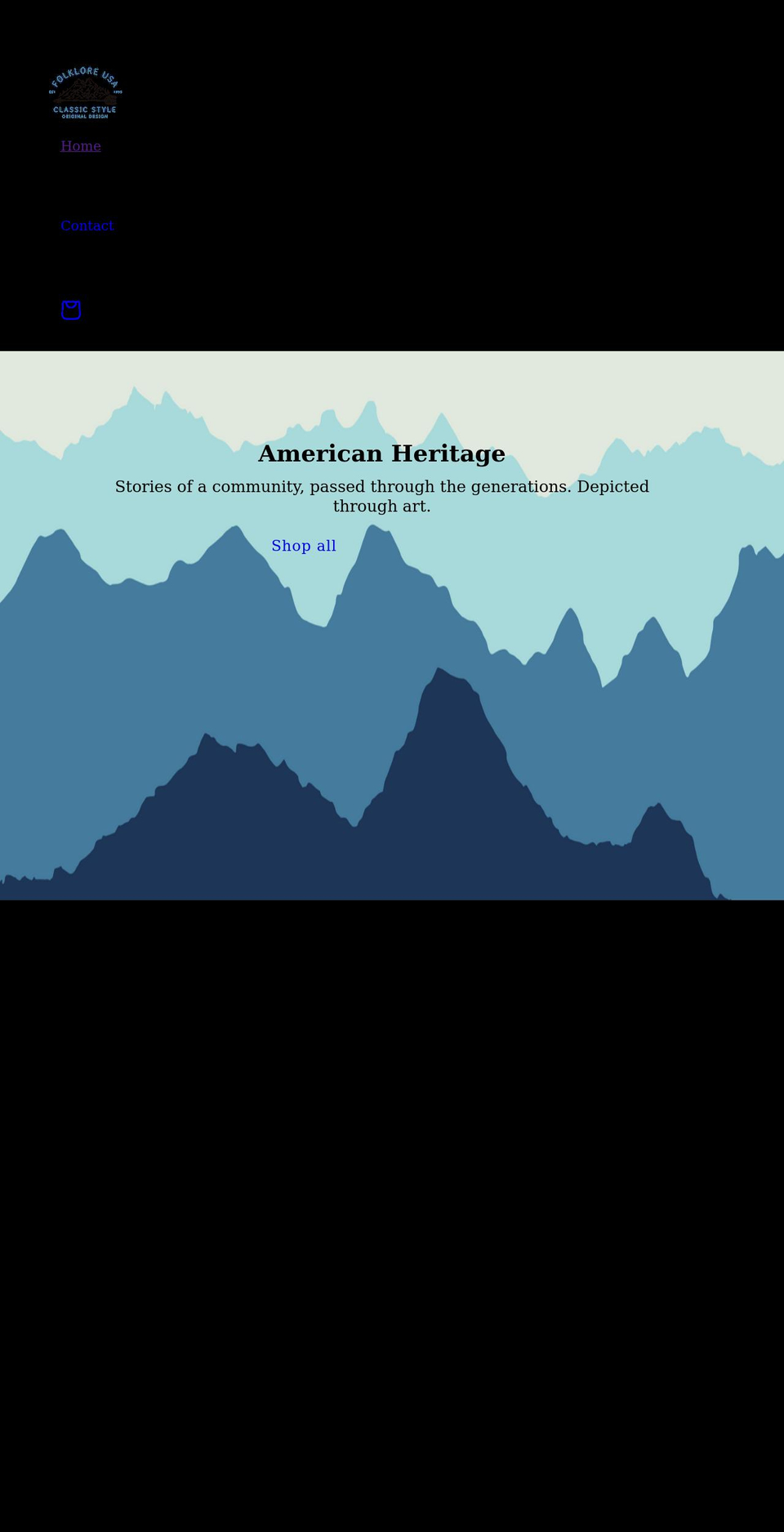 folkloreusa.com shopify website screenshot