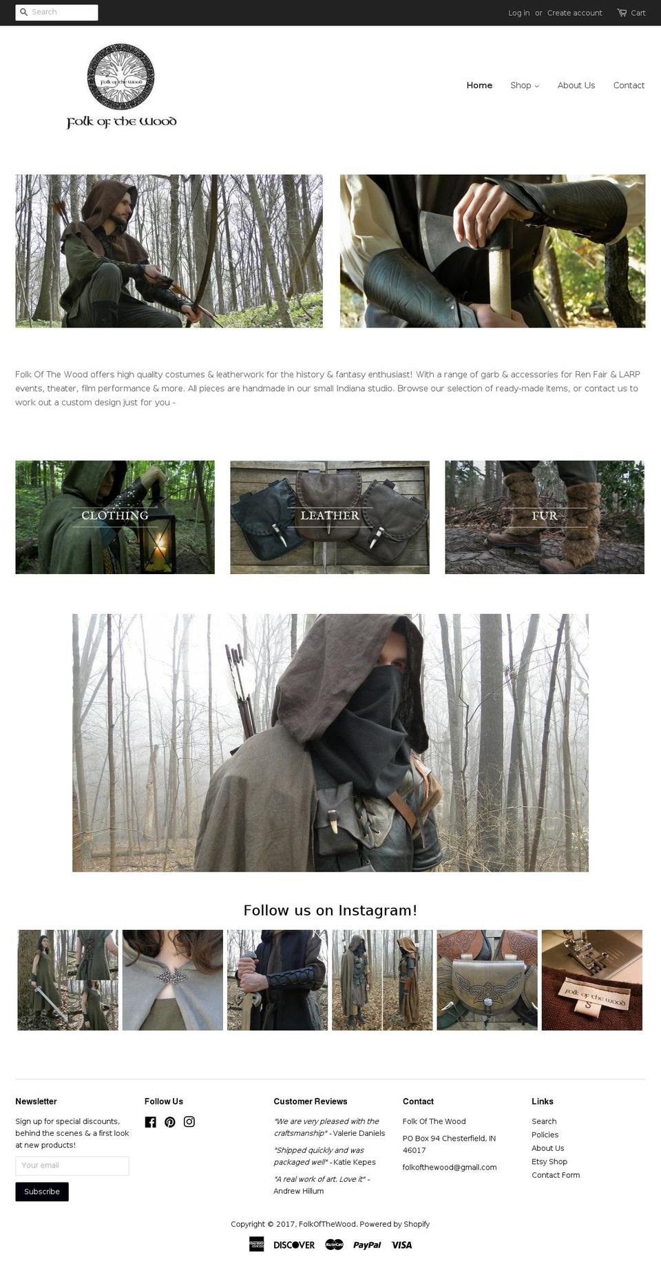 folkofthewood.com shopify website screenshot