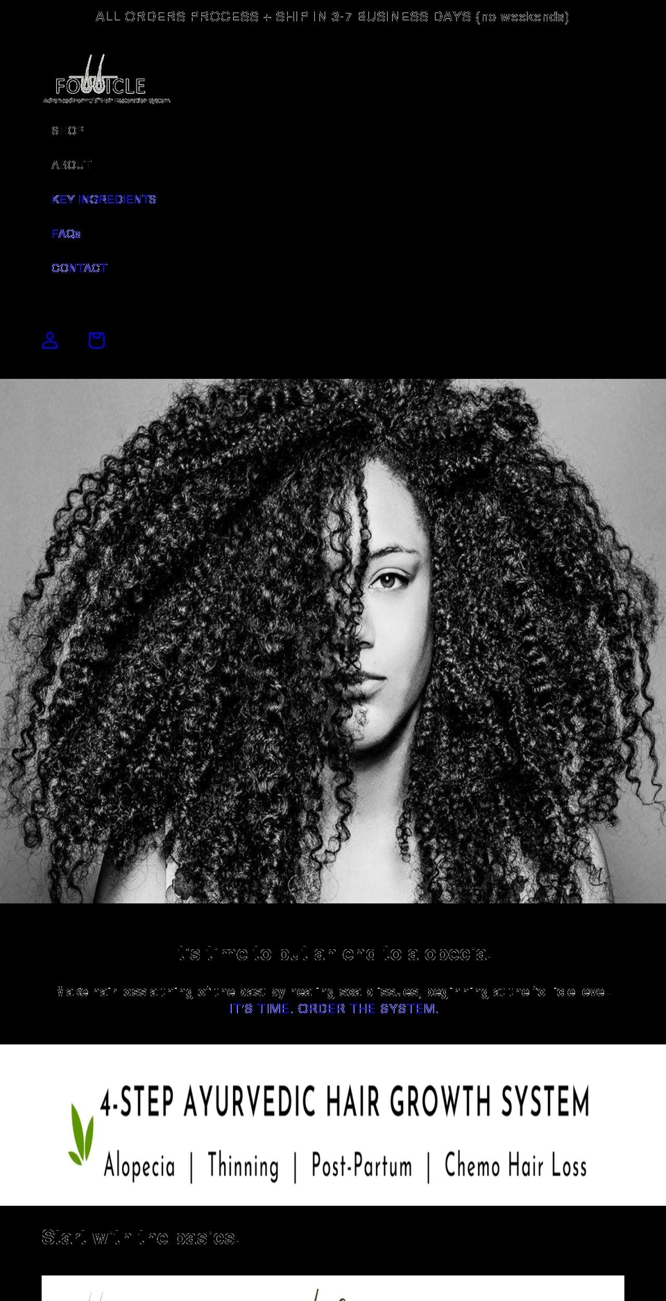 folliclehairgrowth.com shopify website screenshot